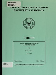 Cover of: Multiyear procurement by David R. Sutton, David R. Sutton