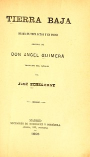 Cover of: Tierra baja: drama en tres actos y en prosa