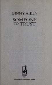 Cover of: Someone to trust