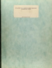 Cover of: Development of a computer based management information system by John David Cicio