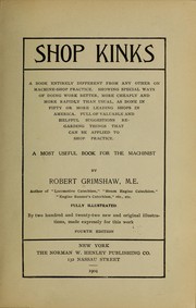 Cover of: Shop Kinks: a most useful book for the machinist