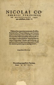 Nicolai Copernici Torinensis De revolvtionibvs orbium cœlestium, libri VI by Nicolaus Copernicus