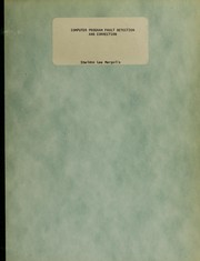 Cover of: Computer program fault detection and correction