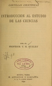 Cover of: Introducción al estudio de las ciencias