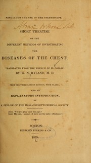 Cover of: A short treatise on the different methods of investigating the diseases of the chest