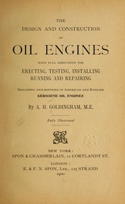 Cover of: The design and construction of oil engines