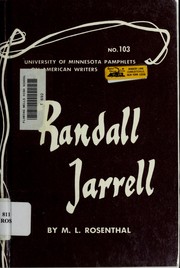 Cover of: Randall Jarrell