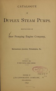 Cover of: Catalogue of duplex steam pumps