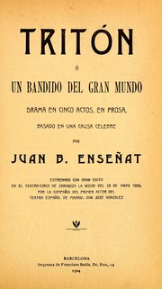 Tritón, o, Un bandido del gran mundo by Juan B. Enseñat y Morell