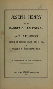 Cover of: Joseph Henry and the magnetic telegraph.
