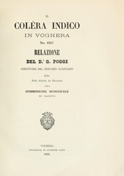 Cover of: Il colèra indico in Voghera nel 1867 by Poggi, G. Dr