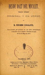 Cover of: Desde dalt del Micalet: juguete bilingüe original y en verso