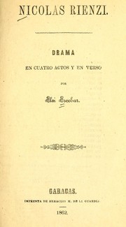 Cover of: Nicolás Rienzi: drama en cuatro actos y en verso