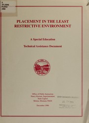 Cover of: Placement in the least restrictive environment by Montana. Office of Public Instruction