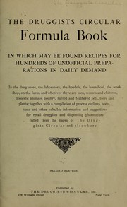 Cover of: The Druggists circular formula book