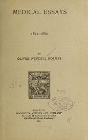 Cover of: Medical essays, 1842-1882