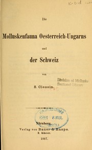 Cover of: Die Mollusken-Fauna Mitteleuropa's