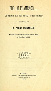 Cover of: Por lo flamenco-- by Pedro Escamilla