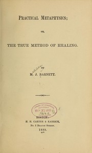Cover of: Practical metaphysics by M. J. Barnett