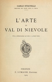 L'arte in Val di Nievole by Carlo Stiavelli