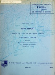 Cover of: Feasibility study of port development, Carrabelle, Florida: final report