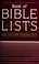 Cover of: Willmington's book of Bible lists