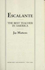 Cover of: Escalante by Jay Mathews
