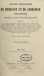 Cover of: Nouveau dictionnaire de medecine et de chirurgie pratiques by Sigismond Jaccoud