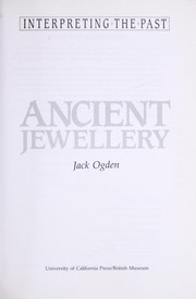Cover of: Ancient jewellery by Jack Ogden