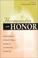 Cover of: Hermeneutics and honor