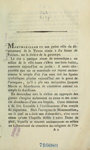 Précis d'un mémoire sur l'octogone de Montmorillon connu sous le nom de Temple des druides by É.-M Siauve