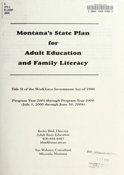 Cover of: Montana's state plan for adult education and family literacy