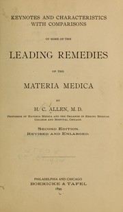 Keynotes and characteristics with comparisons of some of the leading remedies of the materia medica by Allen, H. C.