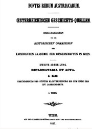 Cover of: Urkundenbuch des Stiftes Klosterneuburg bis zum Ende des vierzehnten Jahrhunderts. by Stift Klosterneuburg.