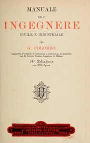 Cover of: Manuale dell'ingegnere civile e industriale