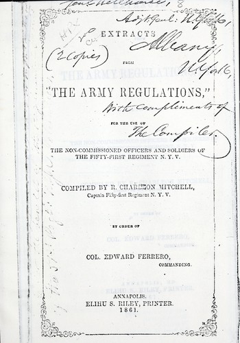 Extracts from The Army Regulations, etc by R. Charlton Mitchell
