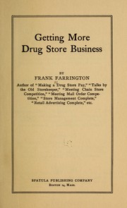 Cover of: Getting more drug store business