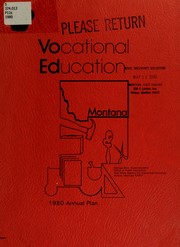 Cover of: State plan for vocational education in Montana: fiscal year 1980