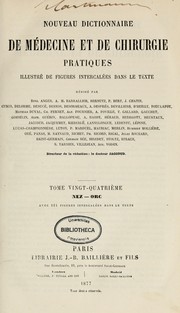 Nouveau dictionnaire de medecine et de chirurgie pratiques by Sigismond Jaccoud