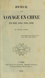 Cover of: Journal d'un voyage en Chine en 1843, 1844, 1845, 1846