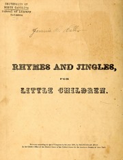 Cover of: Rhymes and jingles for little children