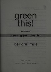 Cover of: Greening your cleaning