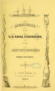 Cover of: Memorial of the U. S. naval engineers