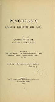 Cover of: Psychiasis by Charles Holbrook Mann