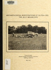 Cover of: Archaeological investigations at CA-TEH-1783, the Jelly Mound Site