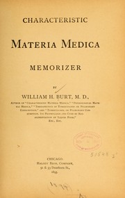 Cover of: Characteristic materia medica memorizer