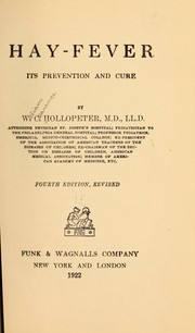 Cover of: Hay-fever, its prevention and cure