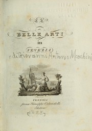 Cover of: Le belle arti in Venezia, cioè la pittura, la scultura, l'architettura