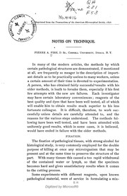 Cover of: Notes on technique