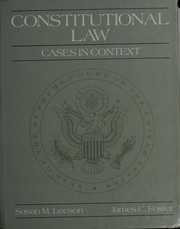 Cover of: Constitutional law by Susan M. Leeson